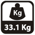 Hmotnost 33,1 kg