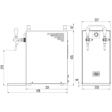 Lindr KONTAKT 40/K NEW Green Line - 2x kohout